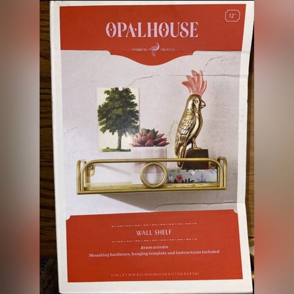 Opalhouse 12" x 7" Decorative Wall Shelf Gold RARE TO FIND - Picture 7 of 8